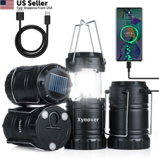 Xynover 4-Pack Solar Camping Lanterns,Recharg...
