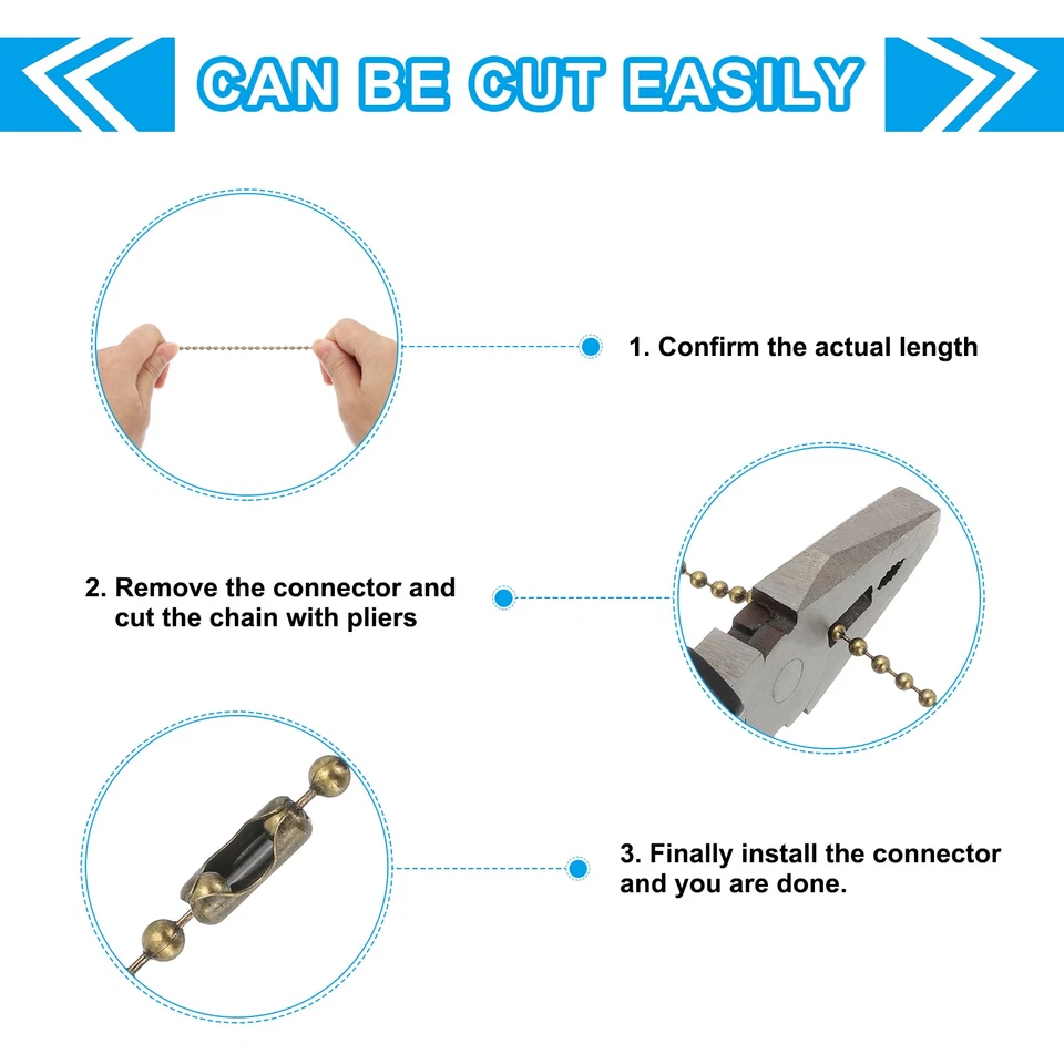 Cadena de tracción de ventilador de techo de cristal de 22", ámbar (bola de prisma de cristal) 2 piezas Foto 3 de 4