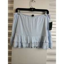 WILD FABLE Blue Ruffled Mini Skirt