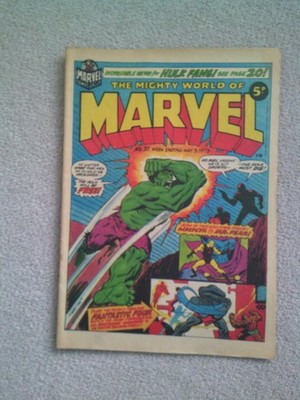 MIGHTY WORLD OF MARVEL COMIC No 31 May 5 1973 The Hulk Fantastic Four Daredevil