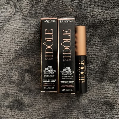 2 Lancome IDOLE Lash Lifting Volumizing Mascara-Glossy Black 2.5mL/0.08 FL OZ 