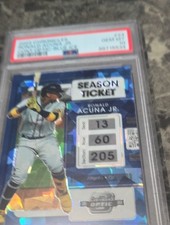 2022 Panini Chronicles - Contenders Optic Ronald Acuña Jr. #24 Blue Ice Prizm...