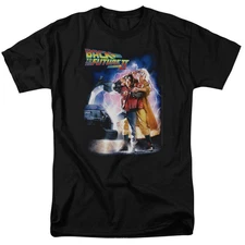 Back To The Future Ii Poster Mens T Shirt Black Black Officially Licensed