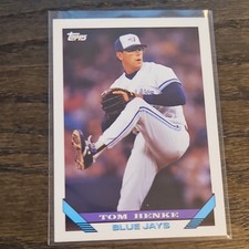 Topps 1993 Tom Henke #376 Toronto Blue Jays MLB Baseball Card Base Set