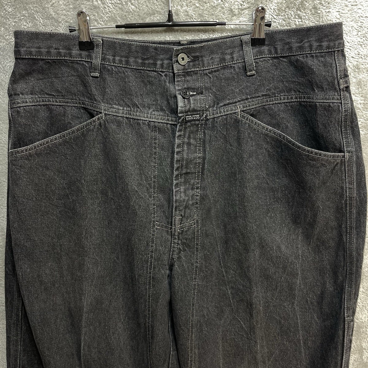 デニム・ジーパン Marithe + Francois Girbaud W STRAIGHT CROP DENIM PANTS black Vintage 2000s Y2K Marithé & François Girbaud Mid-Rise Slim