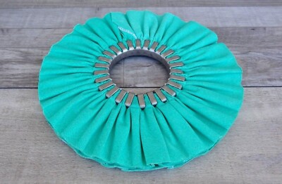 Marpol 10  x 3'' Green Airway Cotton Buffing Wheel 16 ply Green (Class 2)