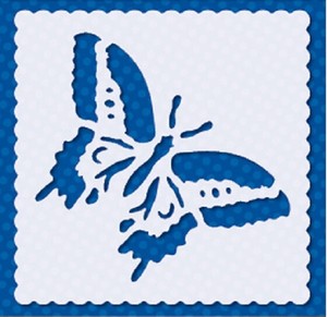 Flexible Stencil *GARDEN BUTTERFLIES* Butterfly Painting Card Making 14cm x 14cm