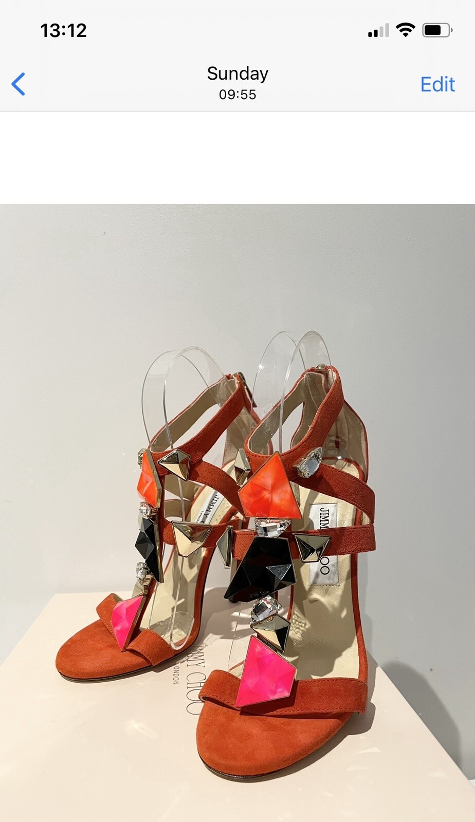 Jimmy Choo Colada Flame Sandals With Cocktail & Swarovski Stones - BNIB - RARE image 9