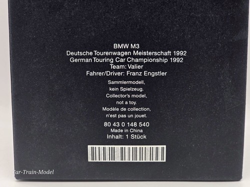 BMW M3 German Touring Car Championship 1992 - MINICHAMPS 1:18 - Picture 8 of 8