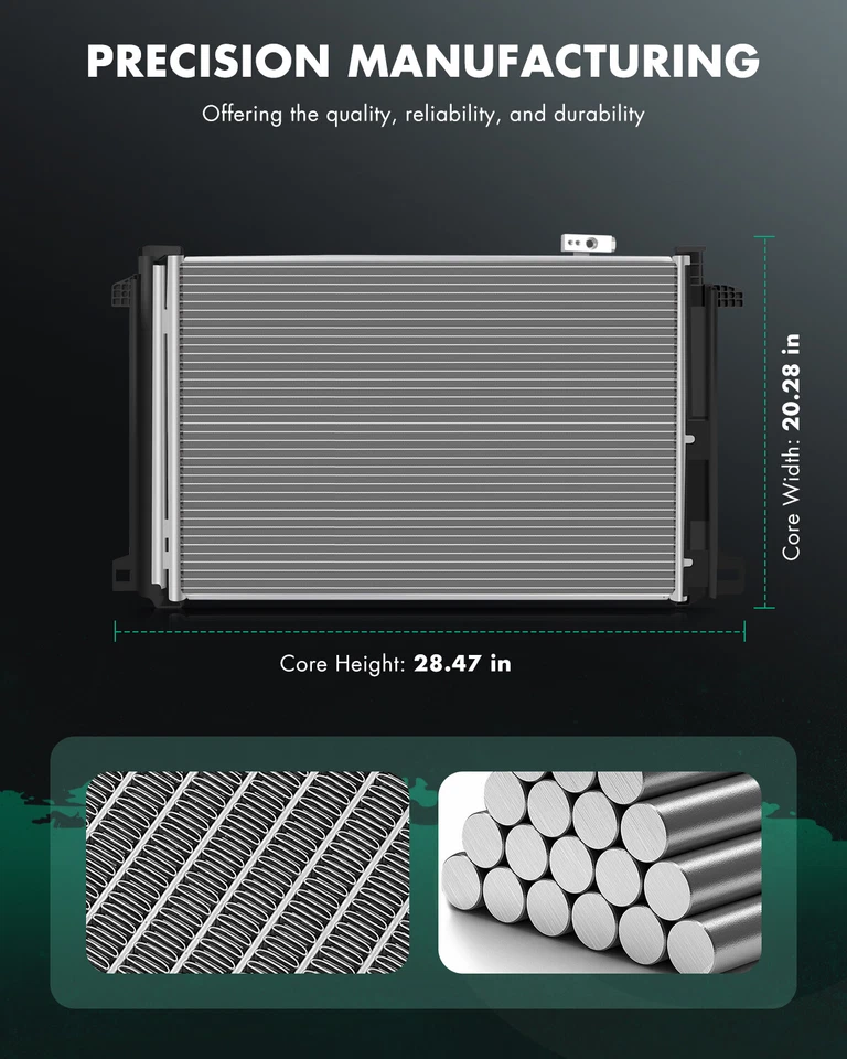 Алюминиевый конденсатор переменного тока 3760 для 2012 2013 2014 Mercedes-Benz C250 C300 C350 - Изображение 2 из 4