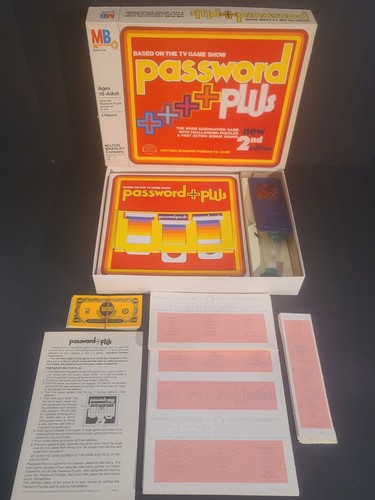 Password Plus Pc Game COMPLETE Vintage Password Plus 2nd Edition Milton Bradley 1978 Word ...