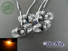 4 - Tecniq Clear Amber Led Light Clearance Marker Trailer Truck Surface 2 Wire 4 - Tecniq Clear Amber Led Light Clearance Marker Trailer Truck Surface 2 Wire