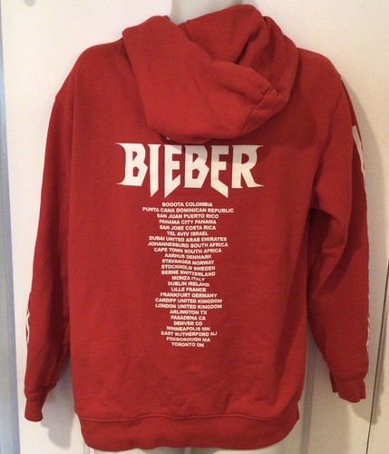 con capucha Justin Bieber Red Tour | eBay