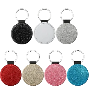 Circle Leather keyring - Picture 1 of 7