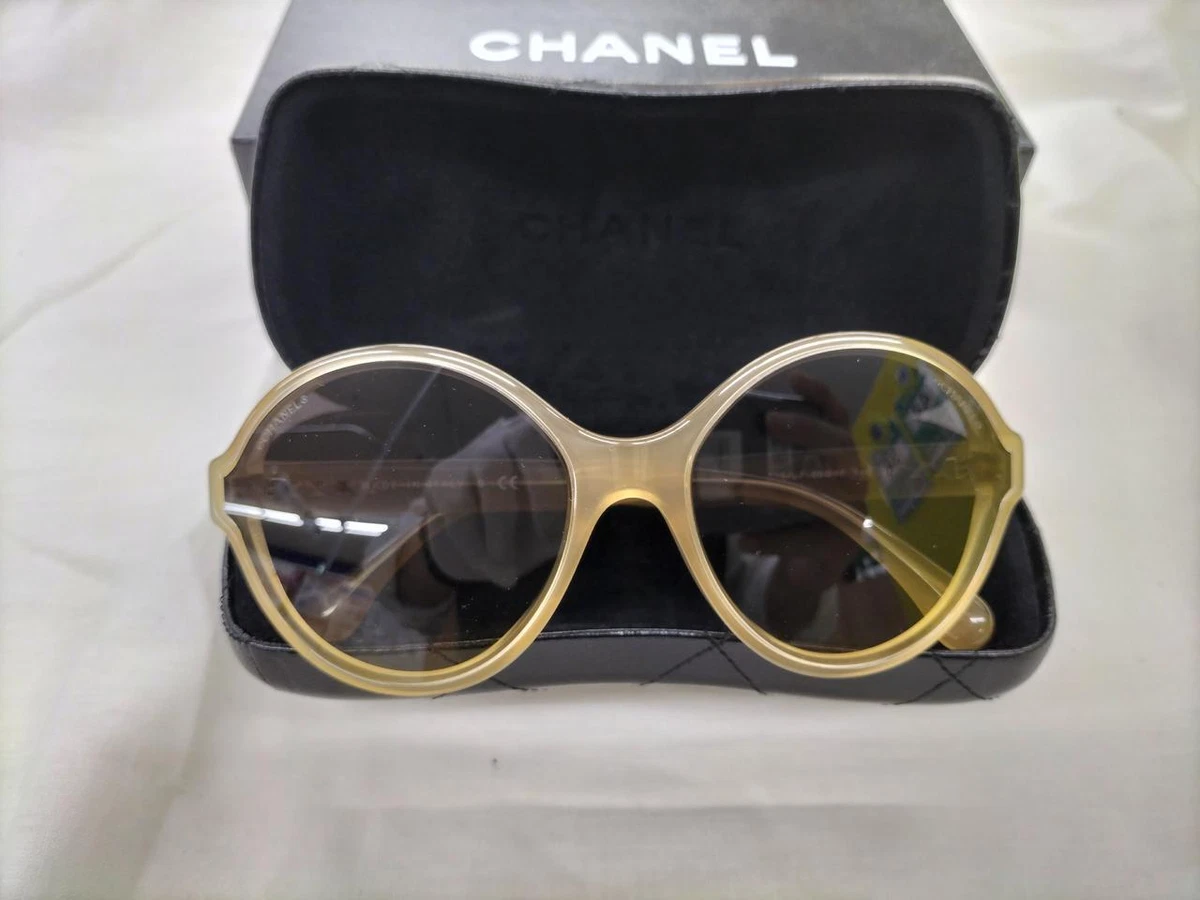 chanel glasses with clip on sunglasses round