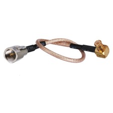FME plug male to MCX male right angle adapter RF pigtail coax cable RG316 15cm