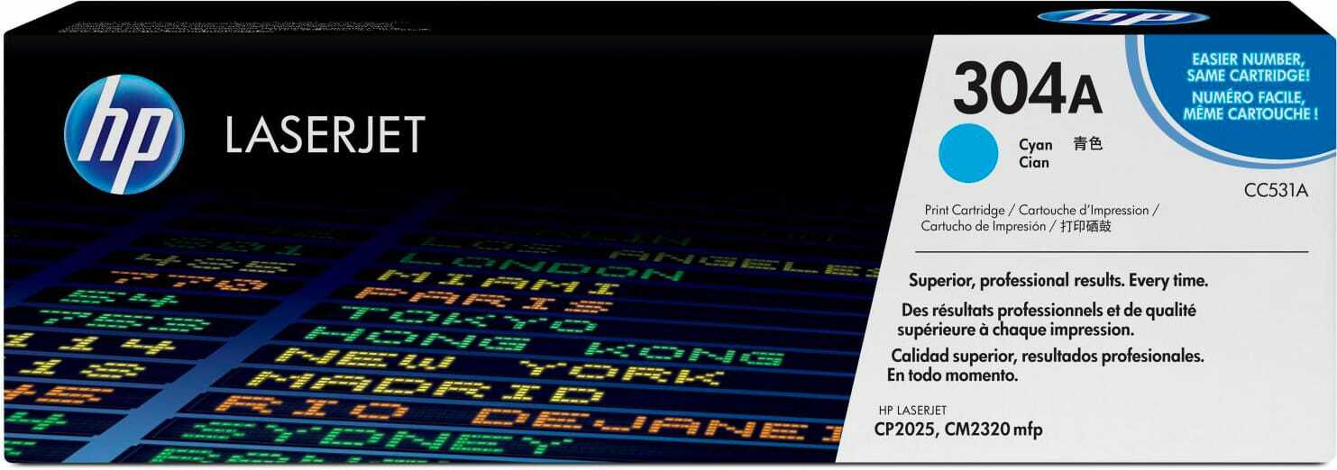 Toner Originale Laser colore Ciano per modello Color HP CC531A