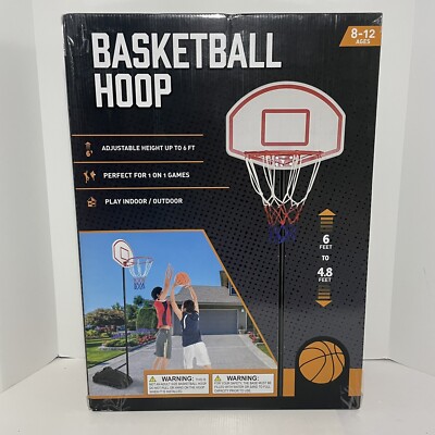 Adjustable 6-Foot Basketball Hoop