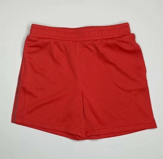 Conjunto de ropa deportiva de cebra manchada para niños pequeños talla 2T camiseta pantalones cortos rojo/gris Foto 3 de 4