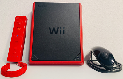 Nintendo Wii MINI Red RVL-201 TOP LOADING Console with Remote