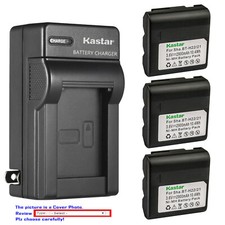 Kastar Battery Wall Charger for Sharp VL-AH60U VL-E307 VL-E33 VL-E33U VL-E34