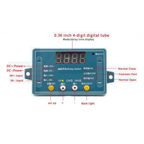 2X DC 12V 10A Adjustable Time Delay Relay Module LED Digital Timer Switch + Case - Picture 3 of 12