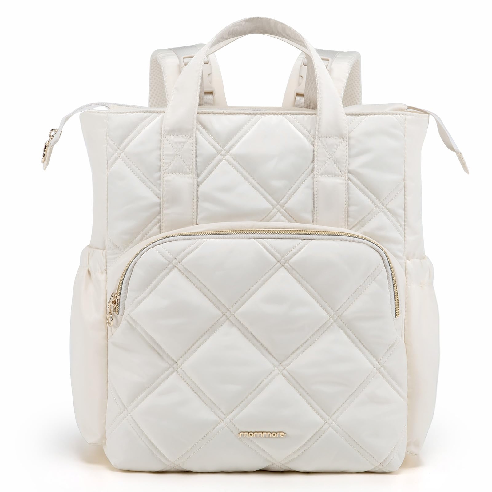 Quilted Diaper Bag Backpack, Small Baby Bags, Lightweight Mini Diaper Backpac...-image
