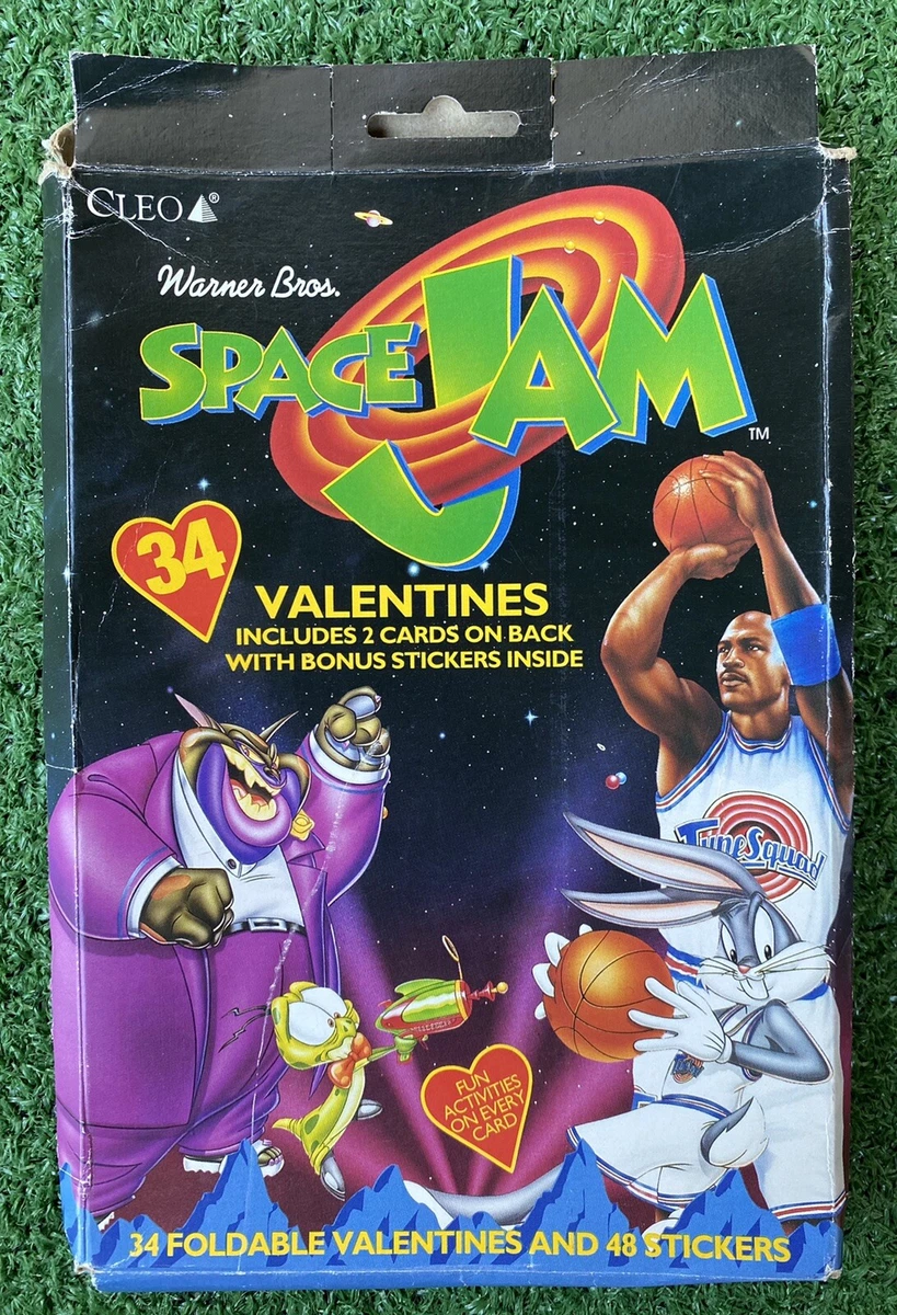 Vintage 90's Michael Jordan Looney Tunes Space Jam 34 Valentine's 48  Stickers | eBay