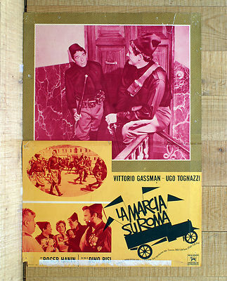LA MARCIA SU ROMA fotobusta poster Dino Risi Vittorio Gassman Ugo Tognazzi BQ34