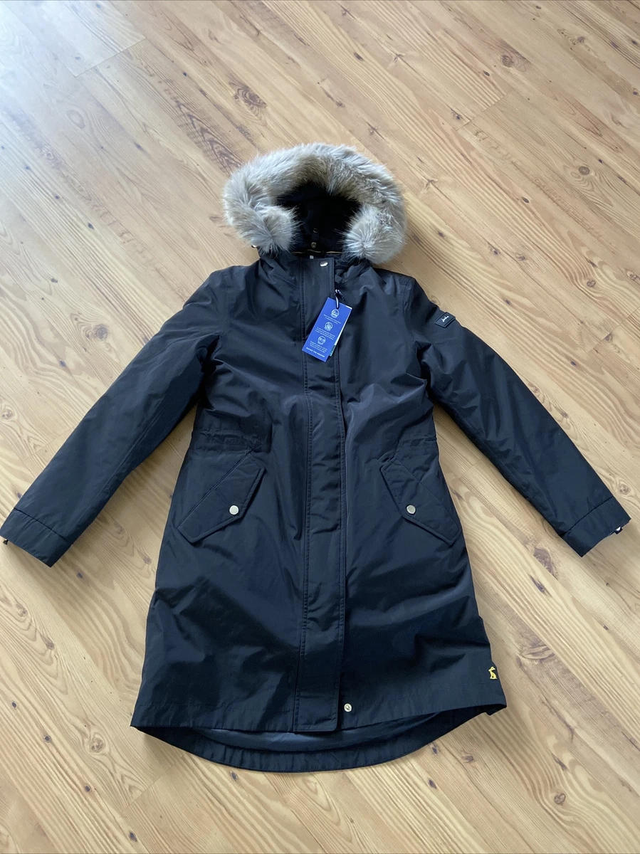 BNWT Joules Hartingdale black 3 IN 1 waterproof coat size 6 - 8 jacket  women's | eBay