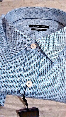 NWT Bugatchi men's XXL long sleeve button down shirt Arrows like shapes ShapedF