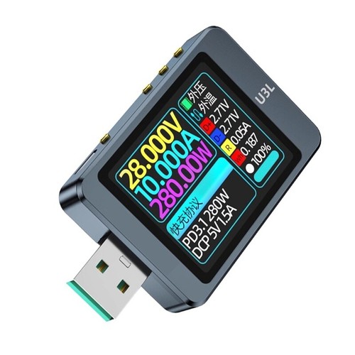 USB Tester 4-28V 8A LCD USB Current Power Tester Multimeter Fast - Picture 3 of 8
