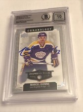 Beckett 10 Gem Mint Marcel Dionne Auto 2018-19 UD Chronology Diamond 35/36