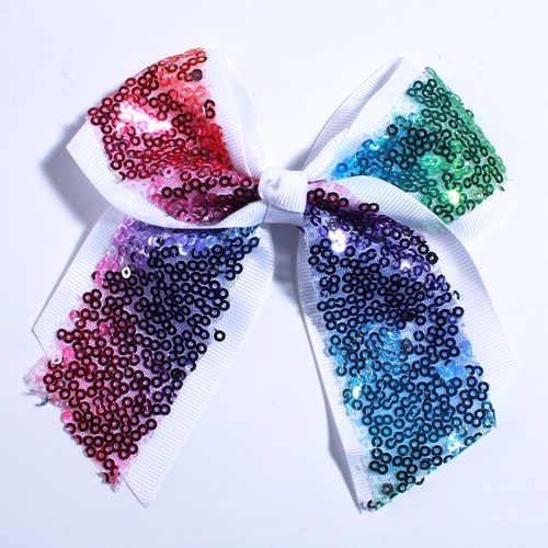 120PCS 12CM Big Bling Sequins Grosgrain Hair Bows For Box Gift Ribbon - Picture 9 of 9