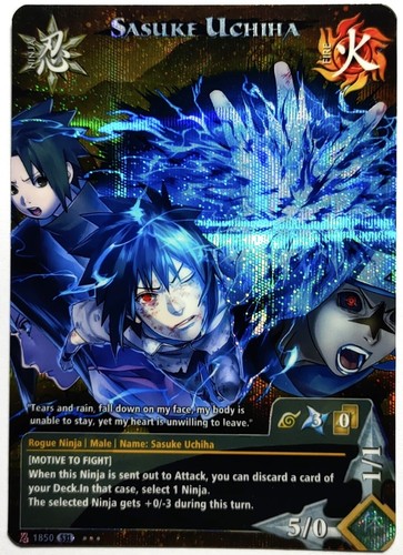 Carte Naruto TCG CCG Collectible Card Game Foil neuf Prism 392 Sasuke ...