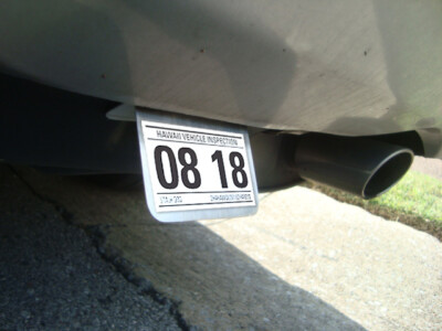 (2) Under Bumper Mount Safety Check Brackets.  Made for Hawaii   2.25  x  3.25