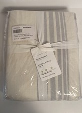 Pottery Barn Riviera Stripe Porcelain Blue 50x84 2 In 1 Pole Top Curtain Qty 1