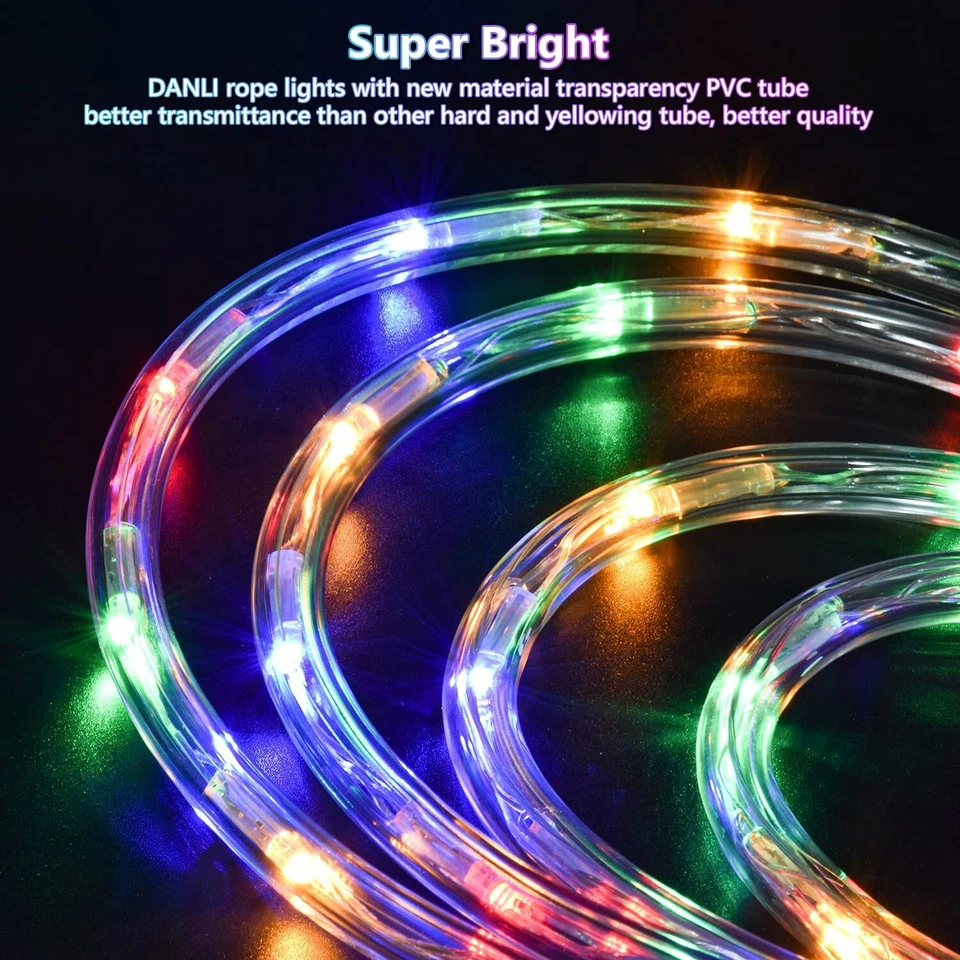 Christmas Led String Lights Solar Outdoor Fairy Light Waterproof Garden Decor - Image 3 of 4