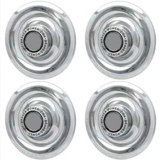 CHEVY CAMARO CORVETTE CHEVELLE RALLY WHEEL DISC BRAKES FLAT CENTER CAP SET OF 4.