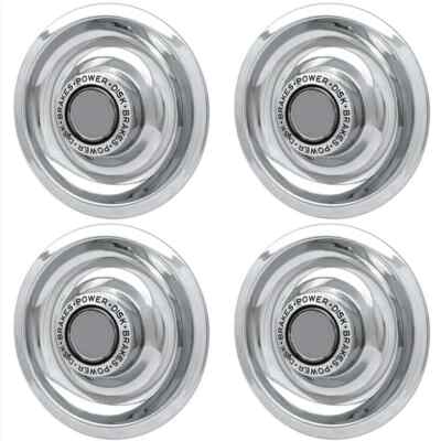 CHEVY CAMARO CORVETTE CHEVELLE RALLY WHEEL DISC BRAKES FLAT CENTER CAP SET OF 4.