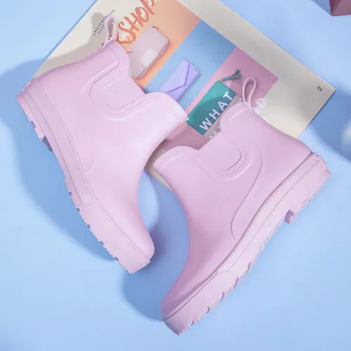 Stivali donna larghi polpaccio comodi in gomma stivali da pioggia donna stivali da pioggia slip on outdoor - Foto 19 di 49