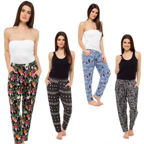 Ladies Cotton Viscose Harem Pants 