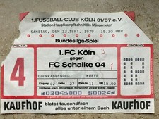 Ticket Eintrittskarte 1. FC Köln - Schalke 04 79/80 1. Bundesliga