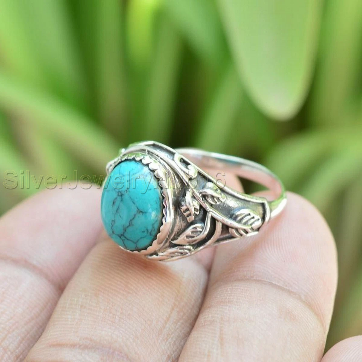 Navajo Native American Vintage Ring with Green Turquoise, Sterling sil –  The Sundance Gallery