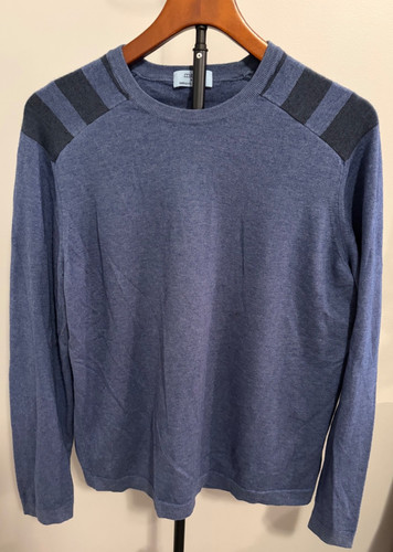Malo, Maglione vintage Malo uomo misto cashmere blu--fatto per Barneys NY--NO SIZE TAG