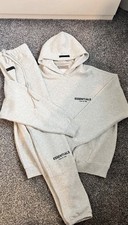 White Essentials Hoodie And Pants Set Size Medium Mens