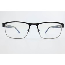 B.U.M. Equipment Petulant Black Rectangular Eyeglass Frames 57-18-140