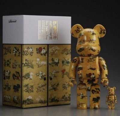 Bearbrick Ito Jakuchu (One Hundred Flowers) 400% & 100% Set Medicom Toy