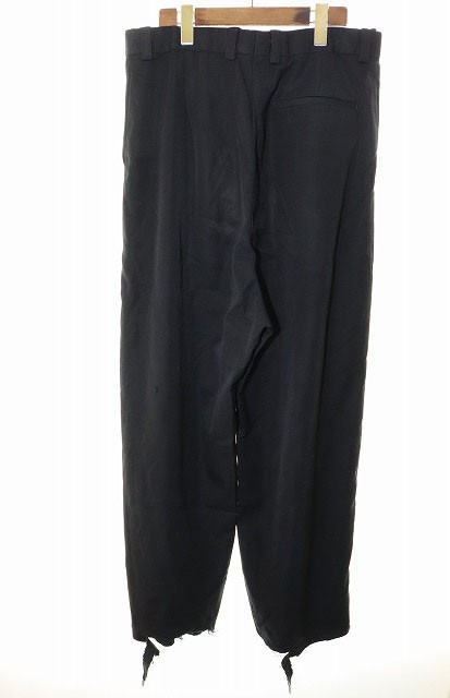BALENCIAGA Tapered Suit Slacks Pants M Size 699005 TJT3 Black [Brand Old thumbnail 2
