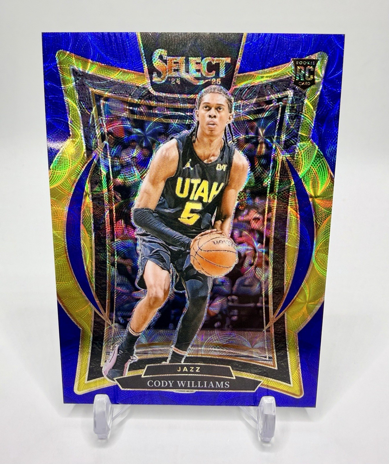 Cody Williams 2024-25 Panini Select #71 Blue Scope Prizm /249 Utah Jazz Rookie